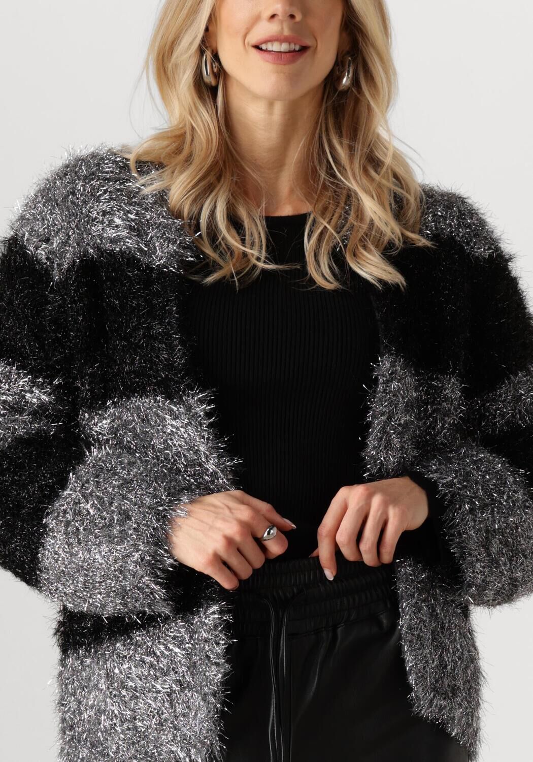 NUKUS Dames Truien & Vesten Haily Cardigan Lurex Zilver