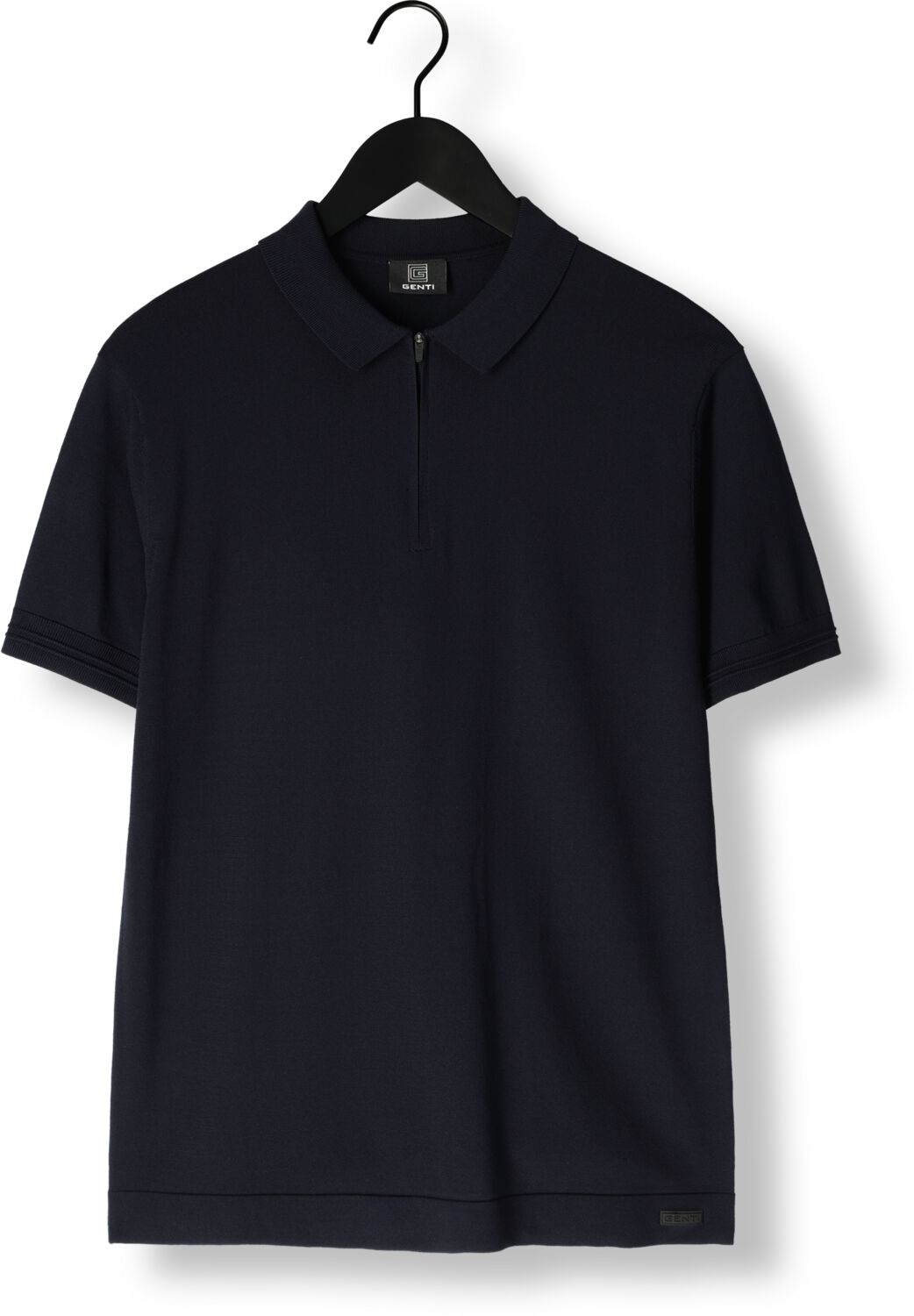 GENTI Heren Polo's & T-shirts Polo Zip Ss K2053-1260 Zwart