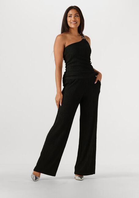 Zwarte AAIKO Wijde broek RAMONA STRUCTURE PES 564 - large