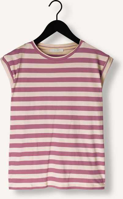 Roze BY-BAR T-shirt THELMA BIG V STRIPE TOP Roze BY-BAR T-shirt THELMA BIG V STRIPE TOP - large