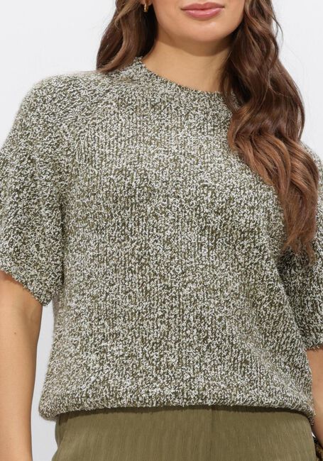 Olijf ANOTHER LABEL Truien/vesten ALALYS KNITTED PULL S/S - large