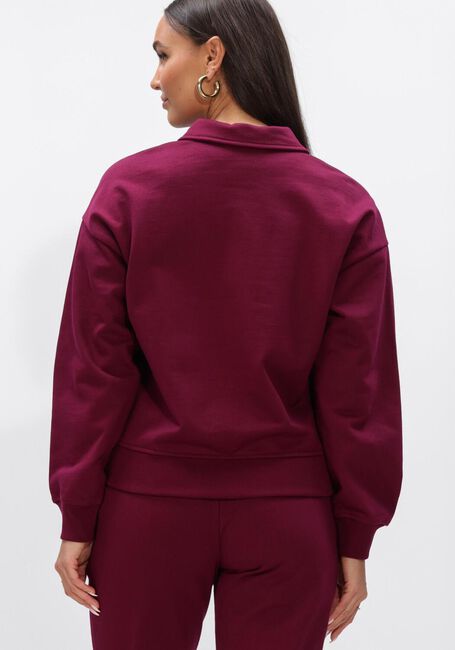 Bordeaux CALVIN KLEIN Truien/vesten LS ARCHIVE TERRY 1/4 ZIP POLO SW - large