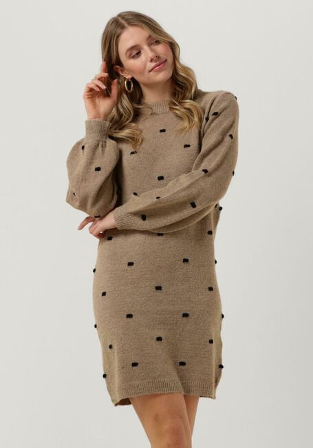 Beige OBJECT Mini jurk JEVE NONSIA L/S DRESS AOP - large
