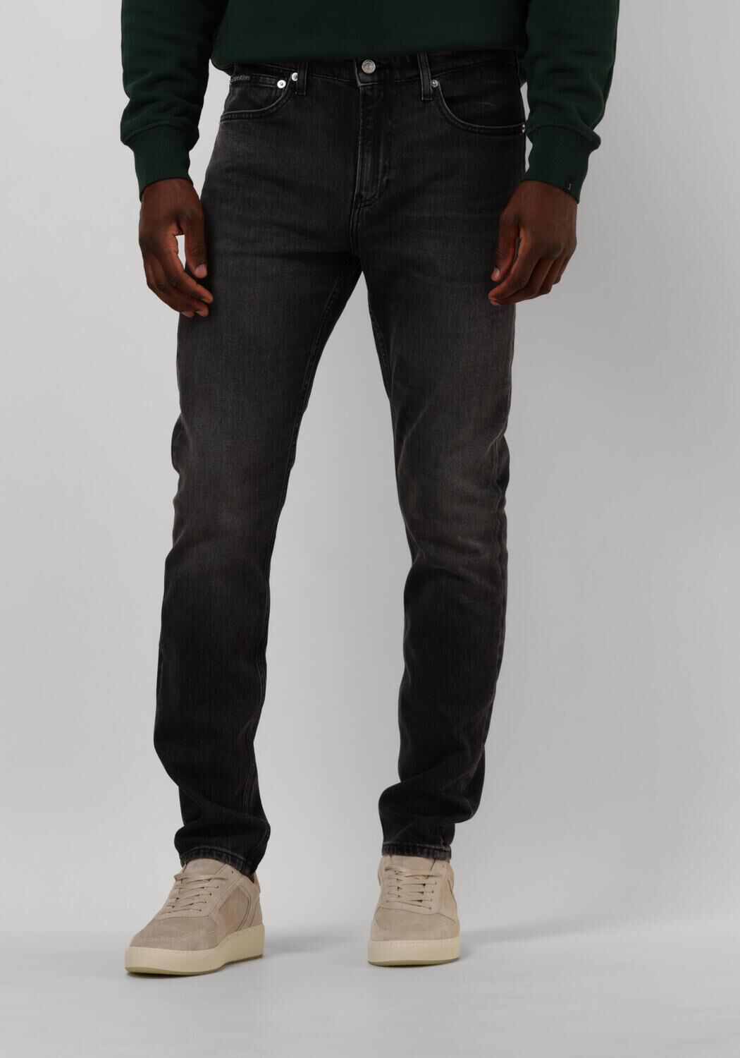 Calvin Klein Jeans Klassieke Slim Fit Jeans met Medium Taille Black Heren