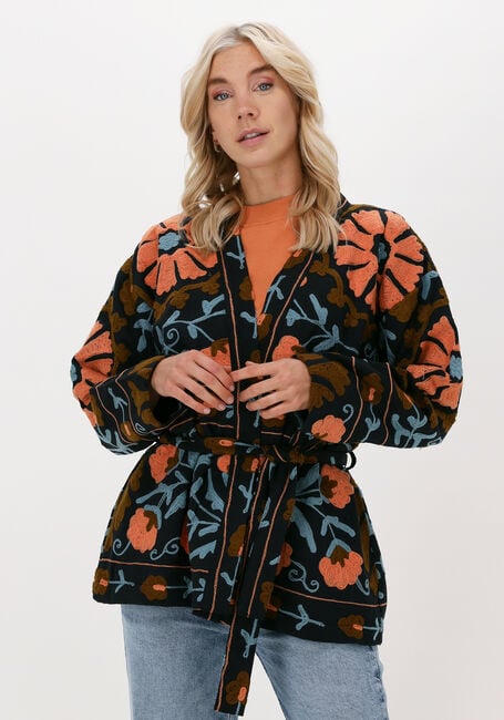 Zwarte SISSEL EDELBO Kimono MARLENE SUZANI JACKET - large