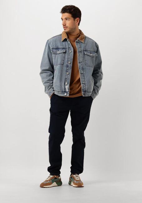 Blauwe SCOTCH & SODA Jack CORD COLLAR INDIGO TEDDY JACKE - large