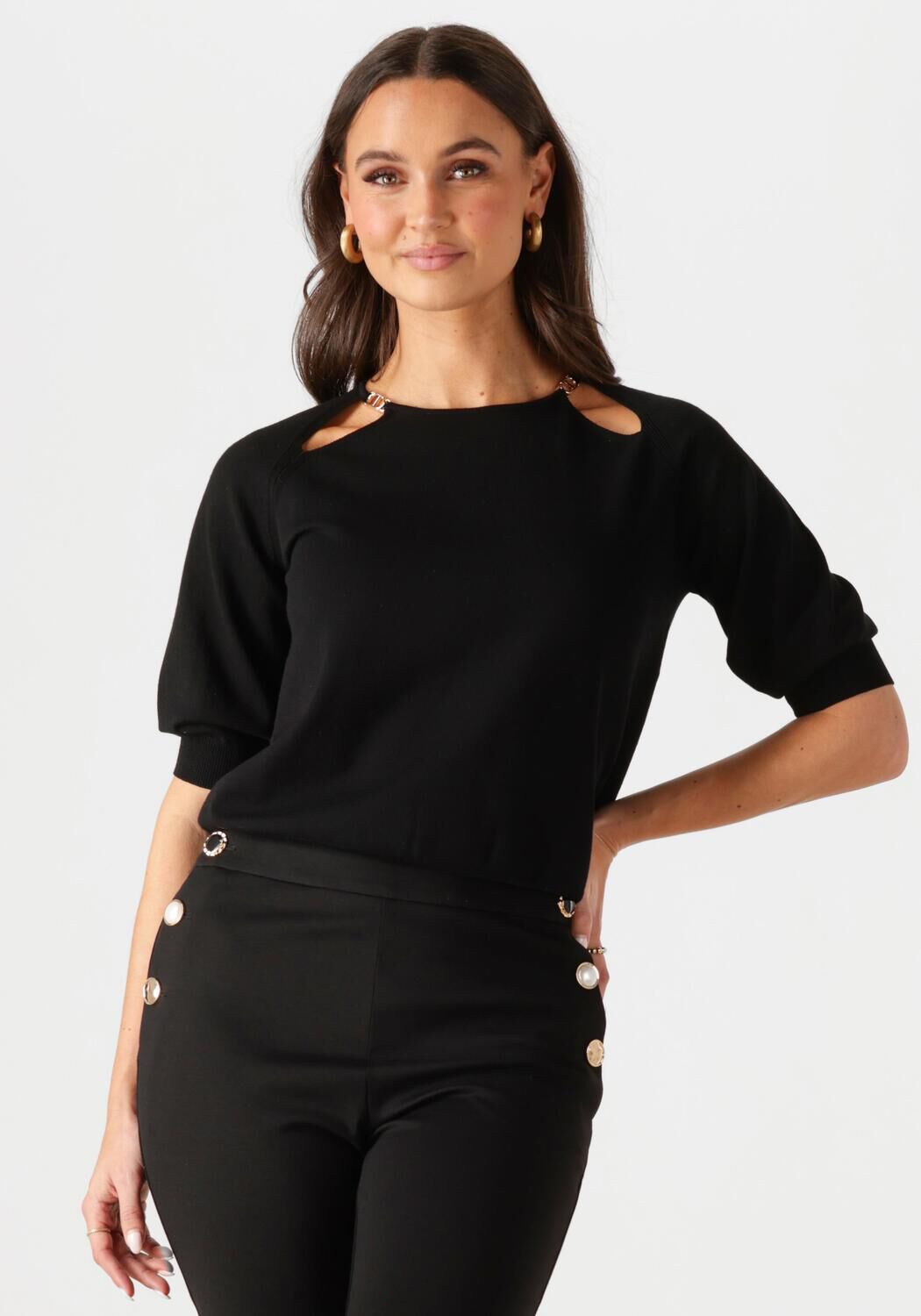 TWINSET MILANO Dames Tops & T-shirts 251tp3490 Zwart