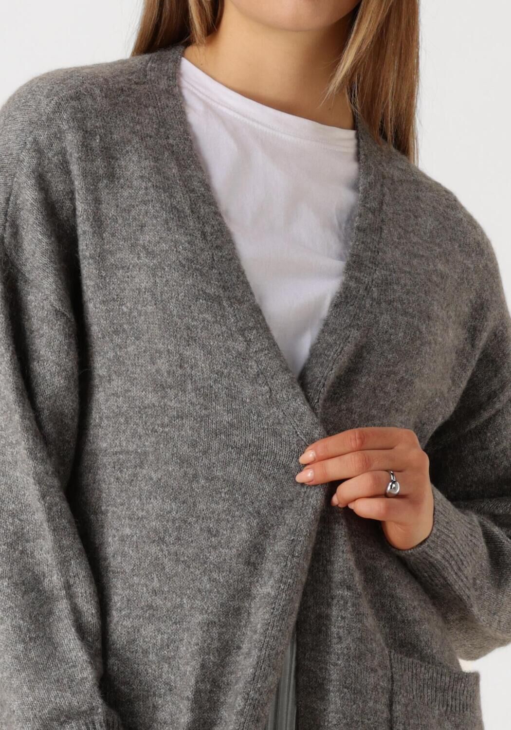 Y.A.S. Dames Truien & Vesten Yasbalis Ls Long Knit Cardigan Grijs