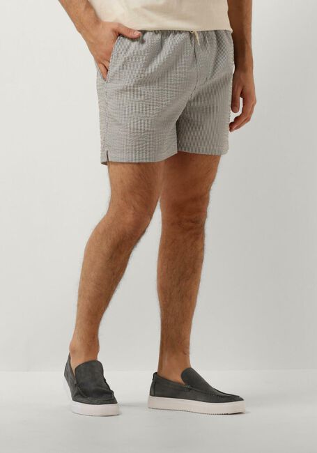 Blauw/wit gestreepte SELECTED HOMME  SLHCOOPER SEERSUCKER SWIMSHORTS - large