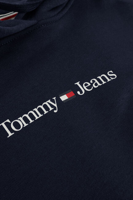 Donkerblauwe TOMMY JEANS Sweater TJW REG SERIF LINEAR HOODIE - large