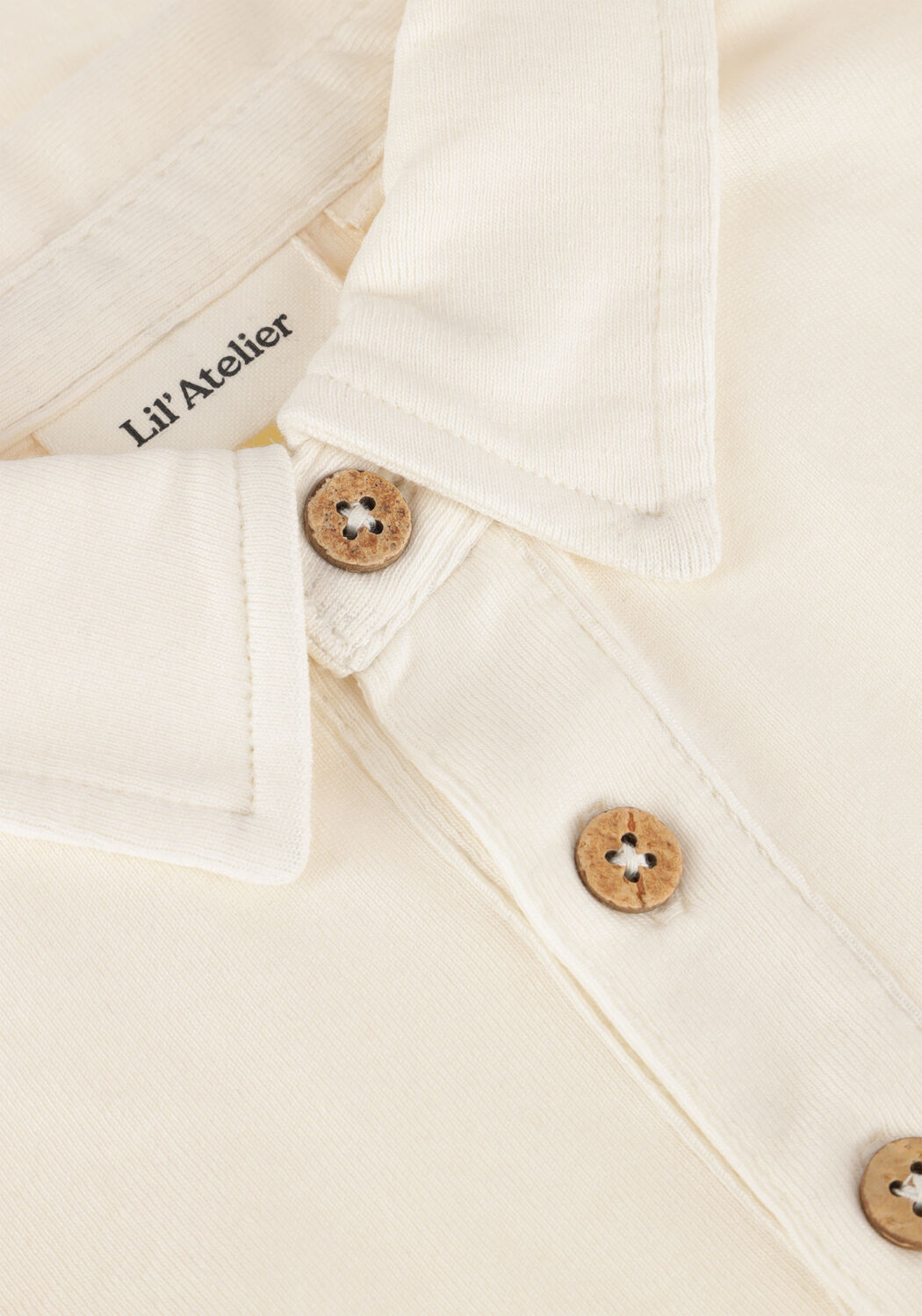 Ecru LIL' ATELIER Polo NMMFUNDO LS SLIM TOP LIL - large