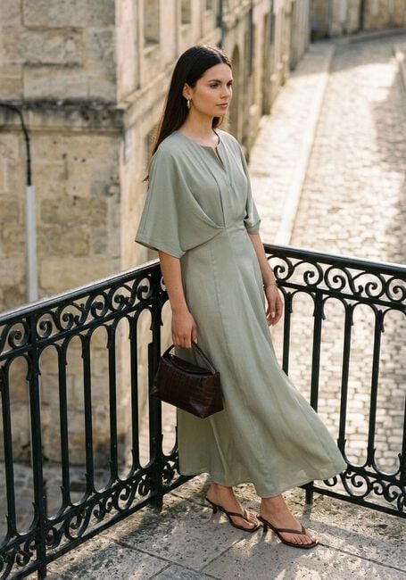 Khaki COPENHAGEN MUSE Maxi jurk CMVIANNA-DRESS - large