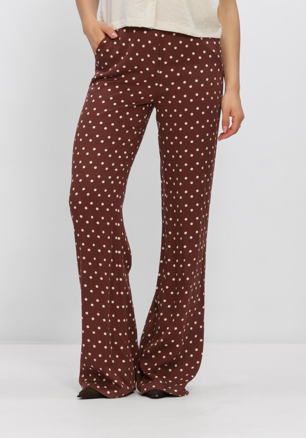 Bruine YDENCE Broeken PANTS STACEY TALL - large