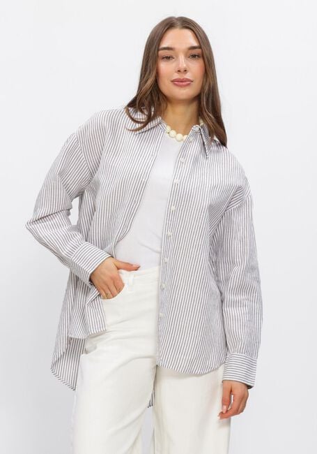 Witte SELECTED WOMEN Blouses SLFCLEO OVERSIZE LINEN BLEND SHIRT - large