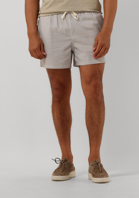 Gebroken wit SELECTED HOMME Korte broek SLHCOOPER SEERSUCKER SWIMSHORTS W VETIVER STRIPES - large