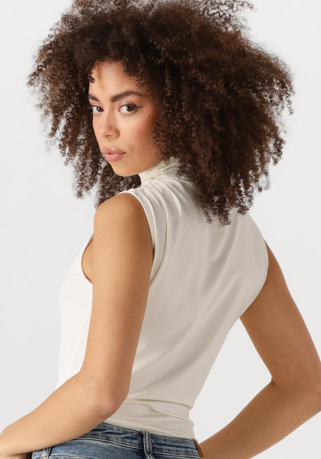 ROSEMUNDE Dames Tops & T-shirts Billie Sl Drape Top Gebroken Wit