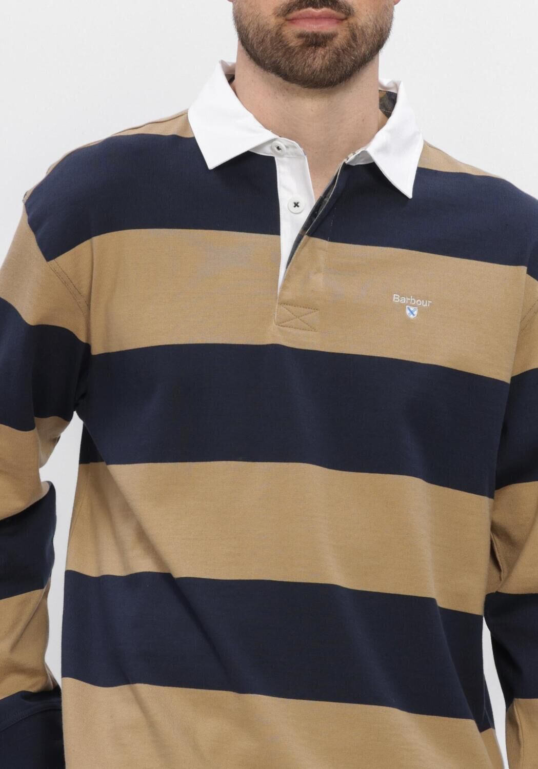 Beige BARBOUR Polo BROOME RUGBY SHIRT - large