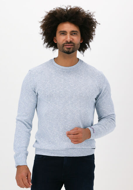 Lichtblauwe SCOTCH & SODA Trui MELANGE SWEATER CONTAINS RECYC - large