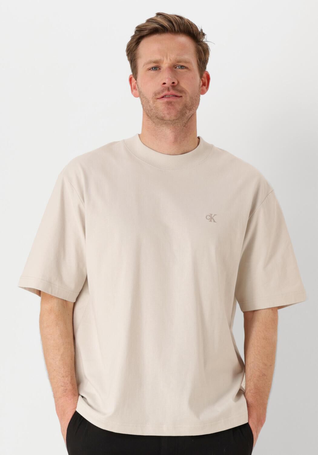 CALVIN KLEIN Heren Polo's & T-shirts Heavy Relaxed Tee Zand
