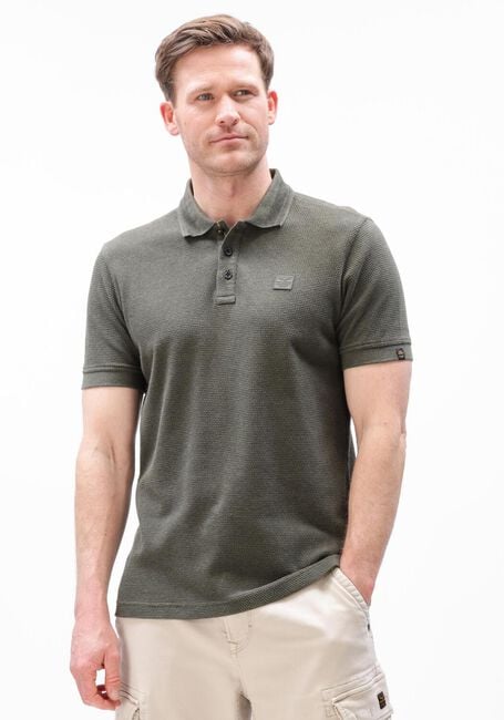 Groene PME LEGEND Polo POPCORN JERSEY - large