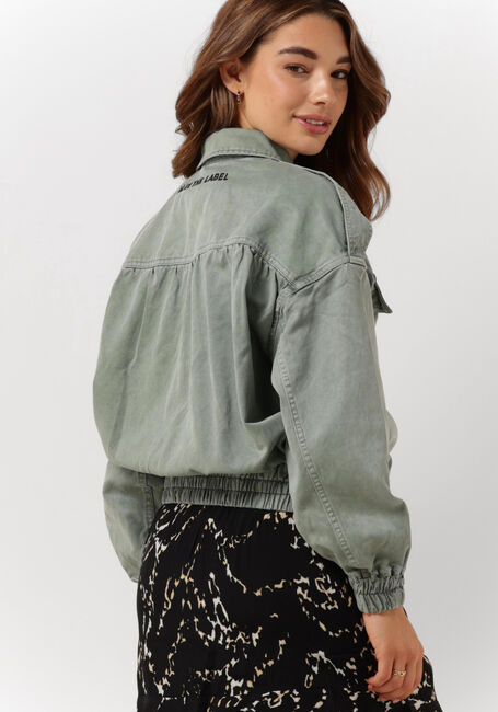 Groene ALIX THE LABEL Jack LADIES WOVEN ARMY JACKET - large