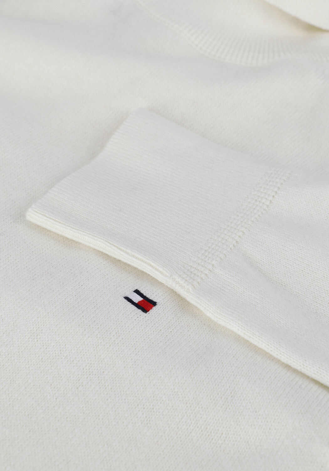 Gebroken wit TOMMY HILFIGER Coltrui PIMA COTTON CASHMERE ROLL NECK - large