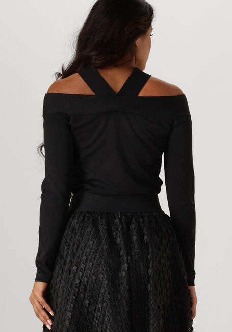 Zwarte SUMMUM Trui BARE SHOULDER TOP DULL - large