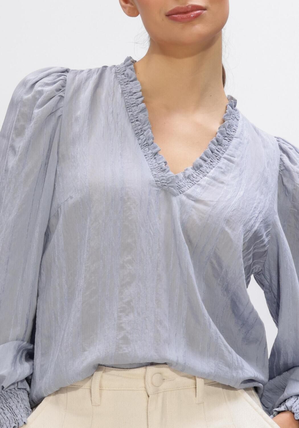 Blauwe CO'COUTURE Blouses KESI V-BLOUSE - large