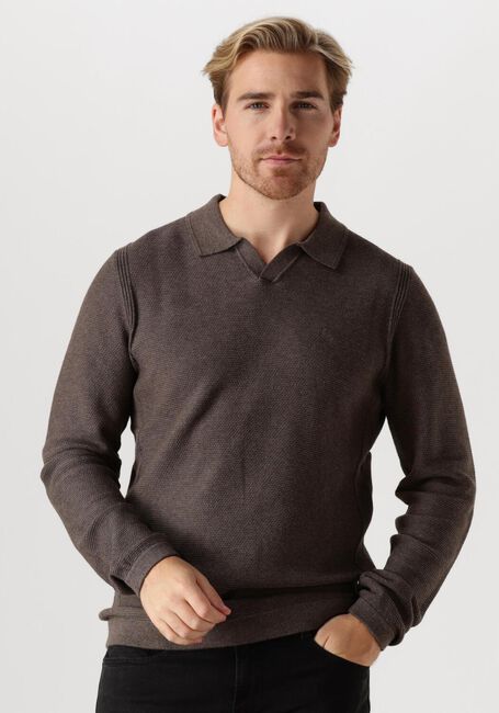 Bruine DSTREZZED Trui MERCURY POLO - large