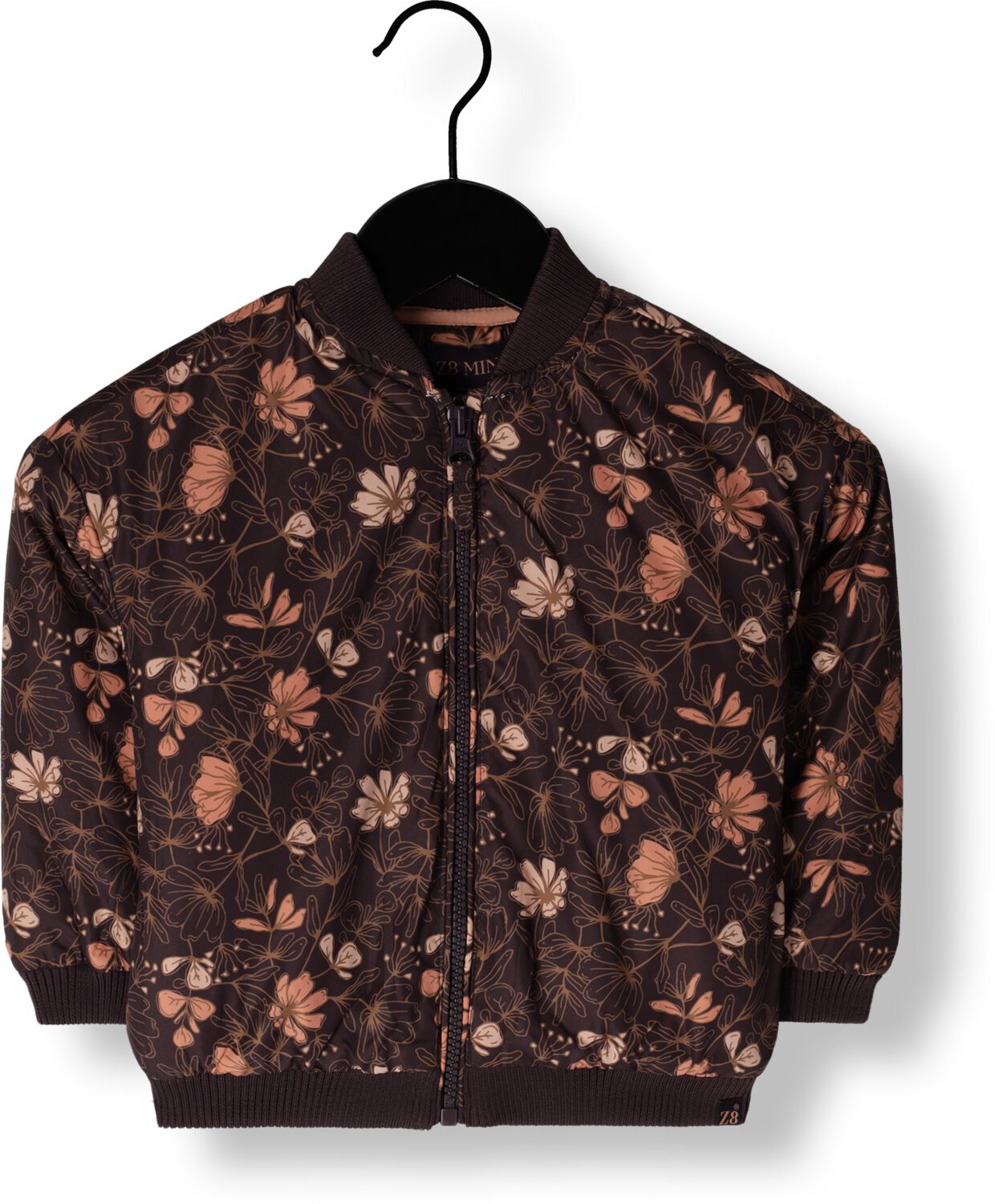 Z8 winterjas Beaudine paars roze Meisjes Polyester Opstaande kraag Bloemen 80