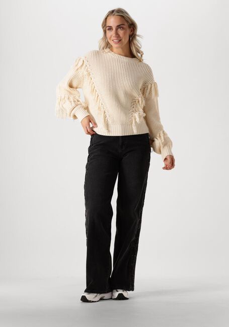 Ecru CATWALK JUNKIE Trui RELAXED FRINGED KNIT - large