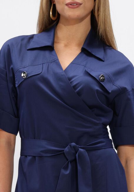 Donkerblauwe CAROLINE BISS Midi jurk 1112 - large