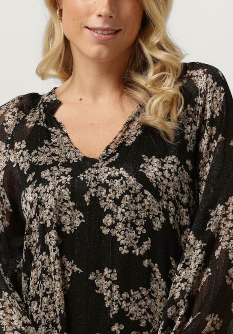 Zwarte NEO NOIR Midi jurk HALLAS ELDERFLOWER DRESS - large