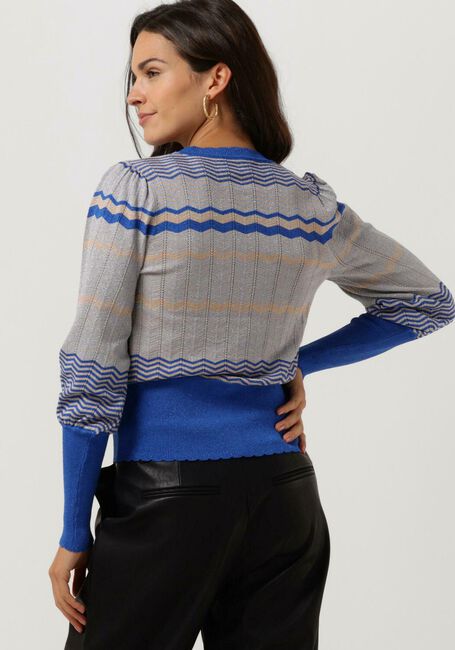 Blauwe NEO NOIR Trui DARY STRIPE KNIT BLOUSE - large