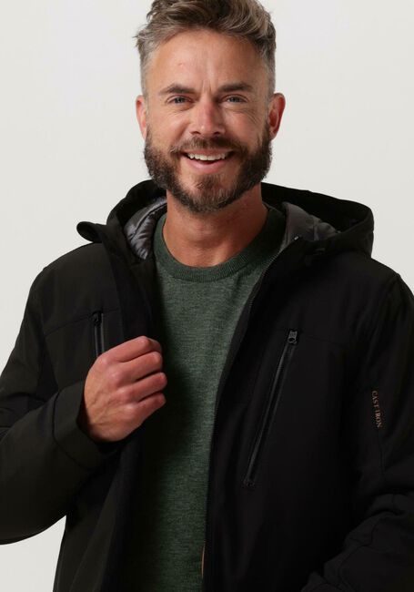 Zwarte CAST IRON Gewatteerde jas SHORT JACKET SOFTSHELL ZEROYON 2.0 - large