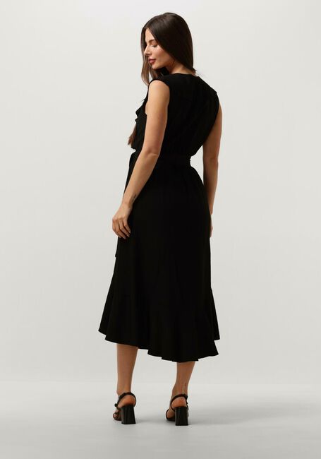 Zwarte ACCESS Midi jurk SLEEVELESS DRESS WITH RUFFLES - large