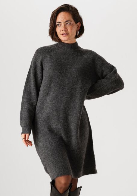 Zwarte SELECTED FEMME Mini jurk SLFLULU LS HIGH NECK KNIT DRESS - large