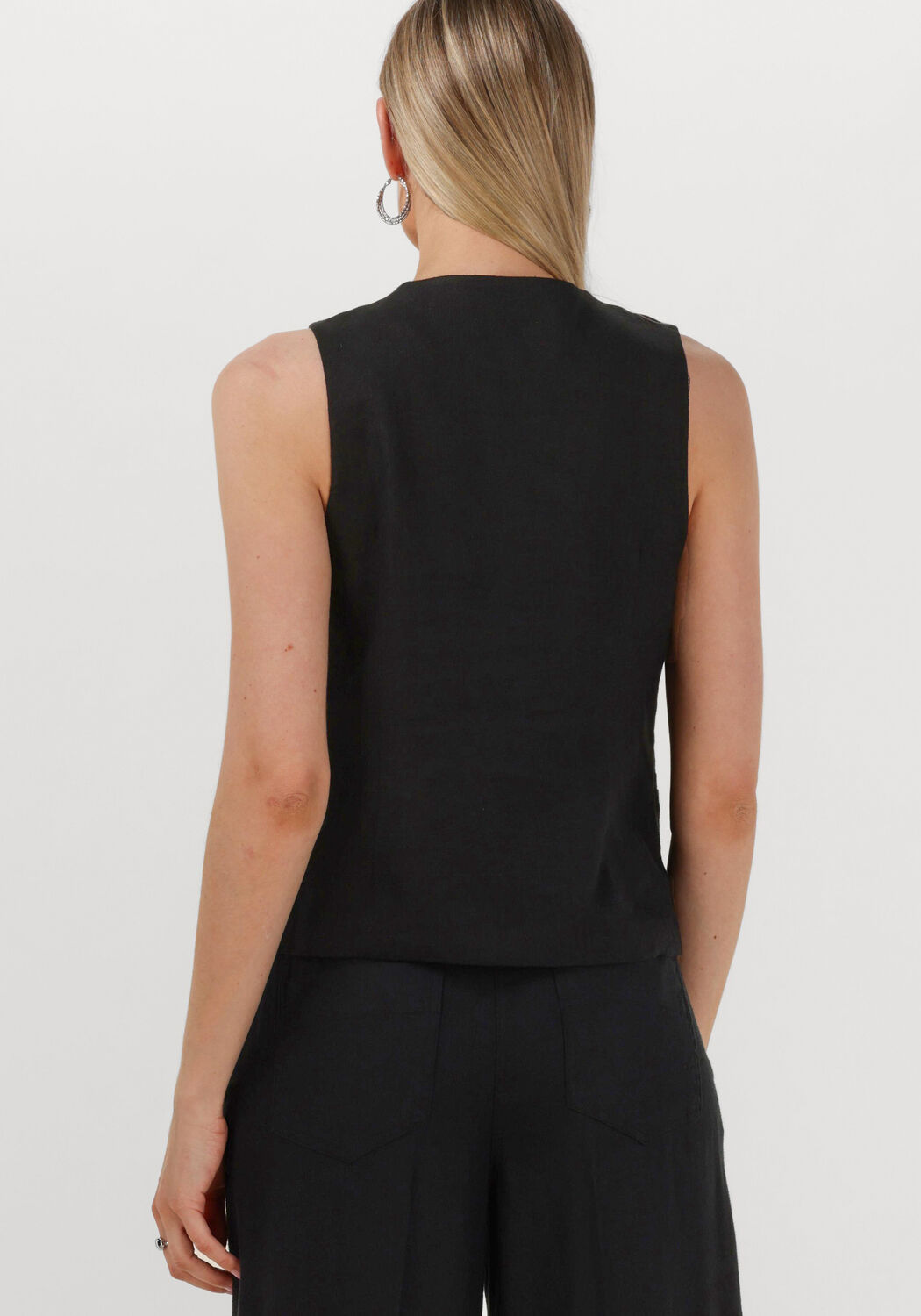 ROUGE EDIT Dames Blazers Rousummer Waistcoat Zwart