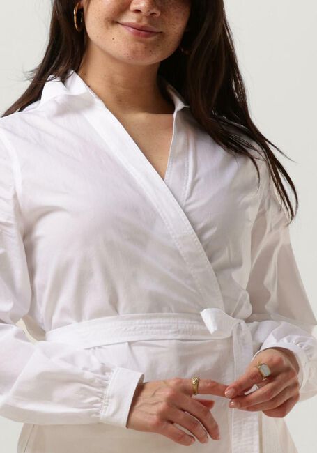 Witte VANILIA Blouses COTTON POPLIN WRAP - large
