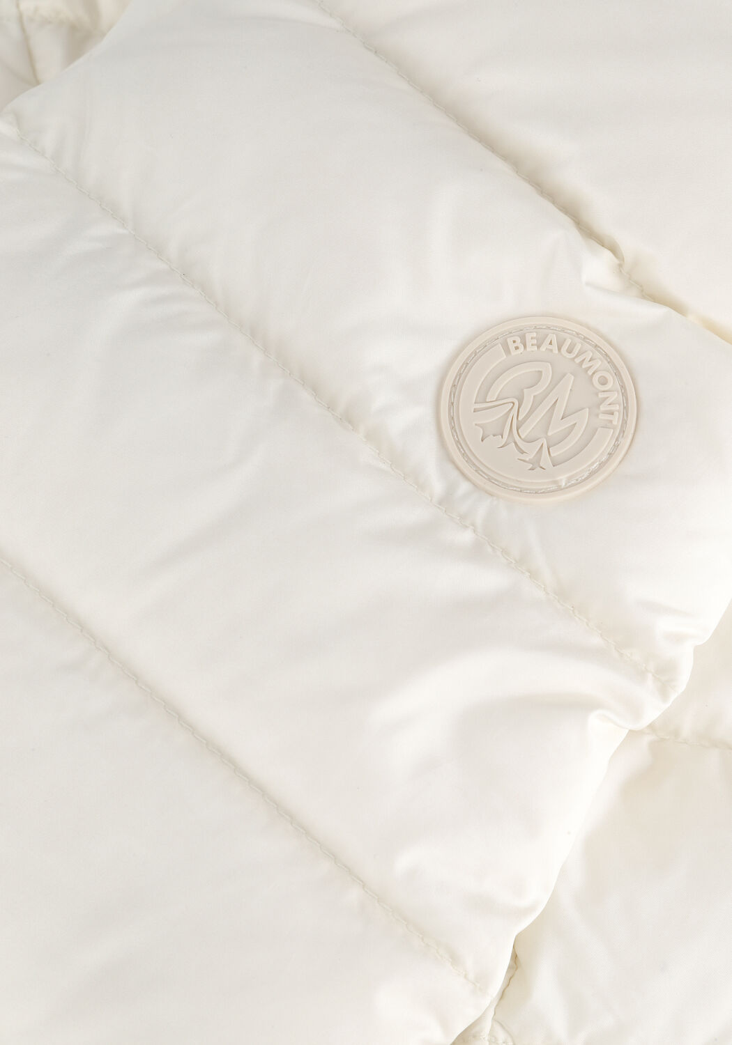 Gebroken wit BEAUMONT Gewatteerde jas LONG HOODED JACKET - large