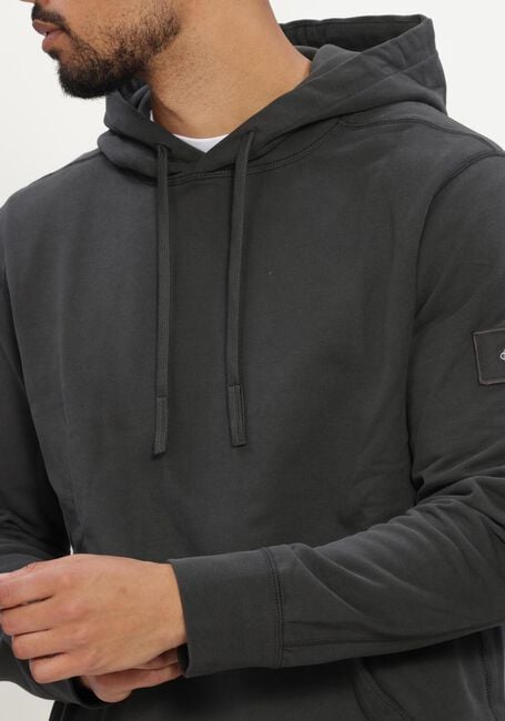 Zwarte CALVIN KLEIN Trui LS EU 350TERRY BADGE HOODIE - large