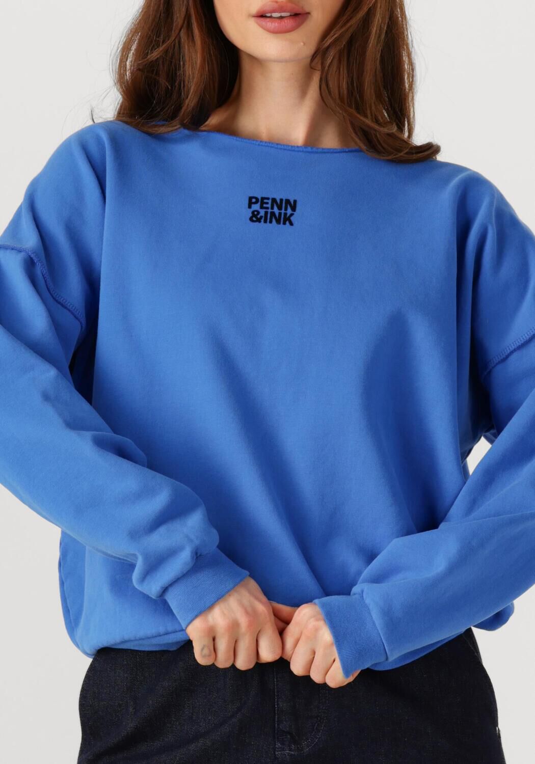 PENN & INK Dames Truien & Vesten Sweater W25f1703 Blauw