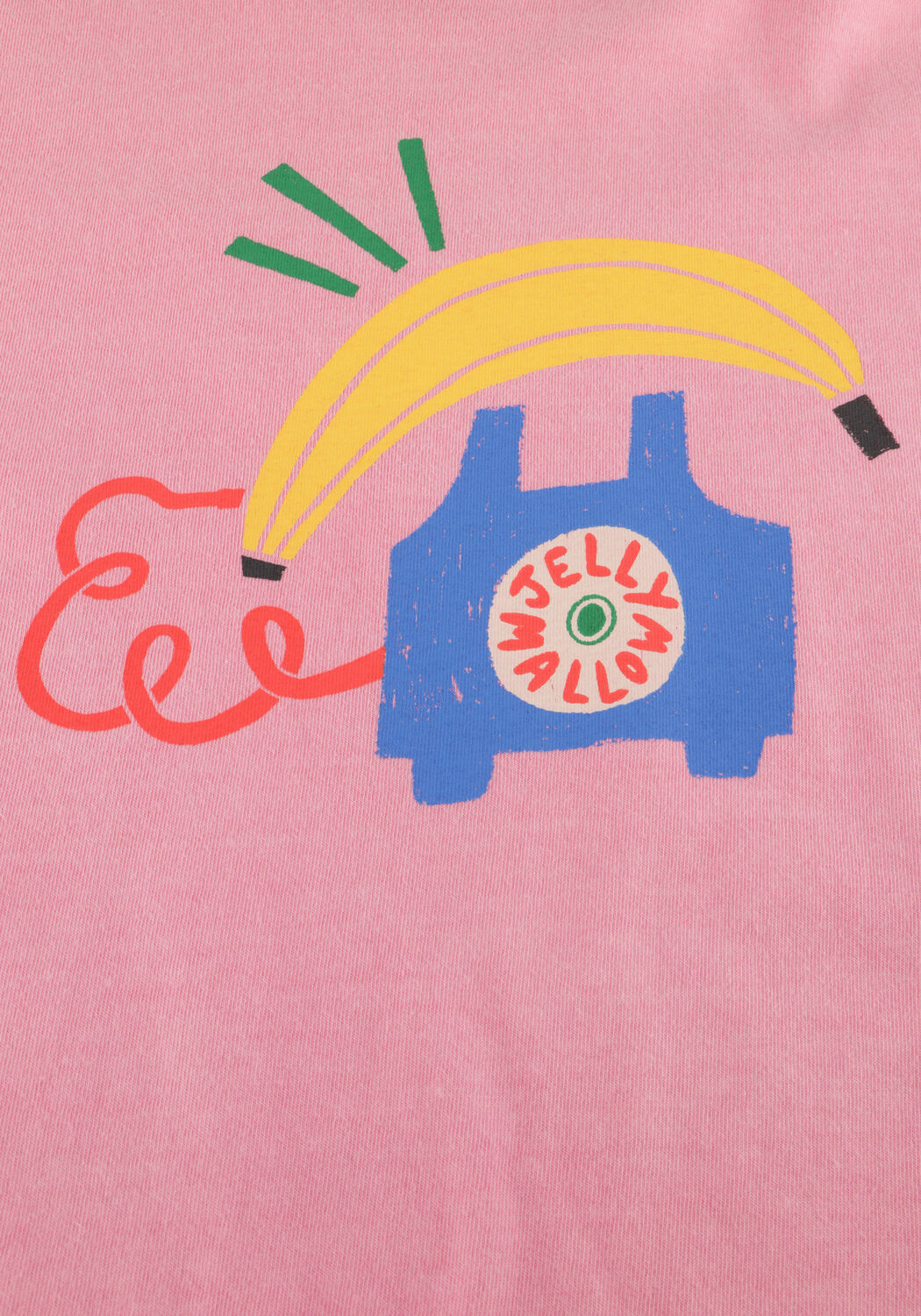 Roze Jelly Mallow T-shirt BANANA TELEPHONE PIGMENT T-SHIRT - large