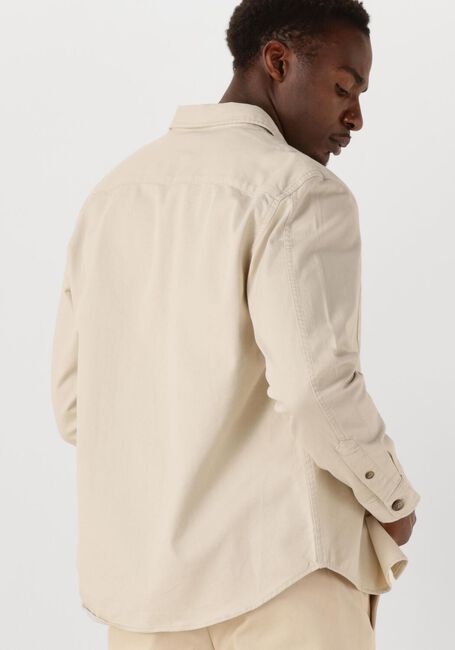 Beige SELECTED MEN Overshirt SLHTRAVIS TWILL OVERSHIRT LS NOOS - large