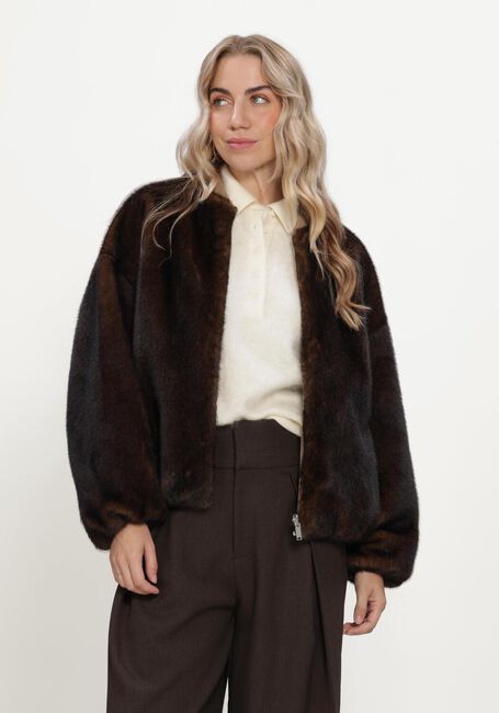 Groene STUDIO AR Faux fur jas ETTA FAUX MIN - large