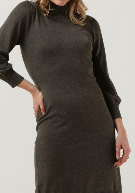 Donkergroene MINUS Mini jurk MERSIN HIGHNECK KNIT DRESS - large