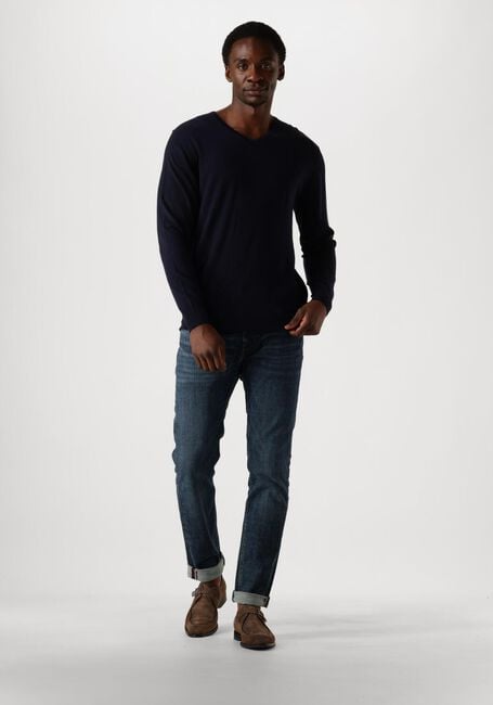Donkerblauwe PROFUOMO Trui PULLOVER V-NECK - large