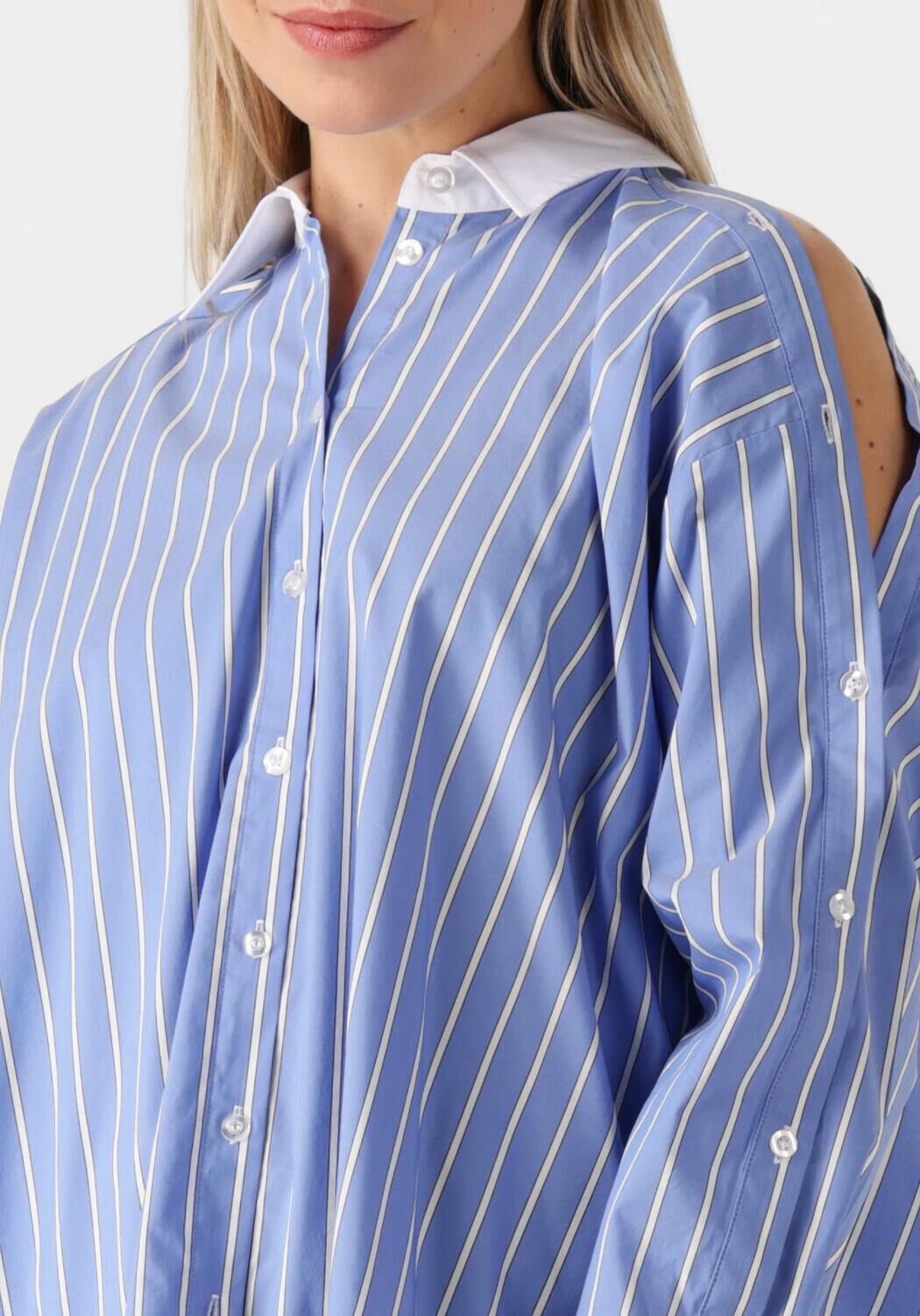 DANTE6 Dames Blouses Dandy Pinstripe Shirt Wit