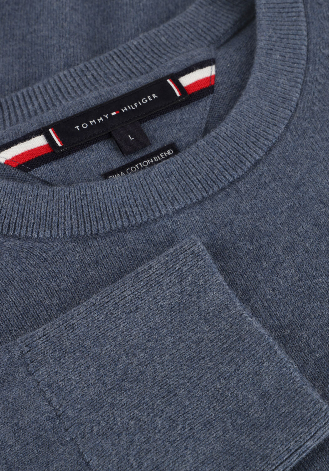 Donkerblauwe TOMMY HILFIGER Trui PIMA ORG CTN CASHMERE CREW NECK - large