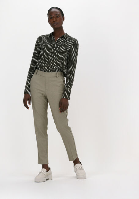 Groene MOS MOSH Pantalon GERRY TWIGGY MELANGE PANT - large